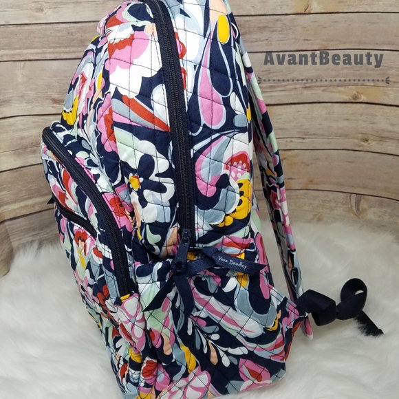 Vera Bradley Essential Backpack Mod Paisley Multicolor Pink Black Christmas main image 6